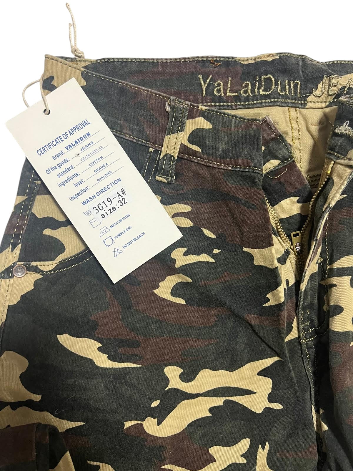 Yalaidun Pants Army Design - Size 32