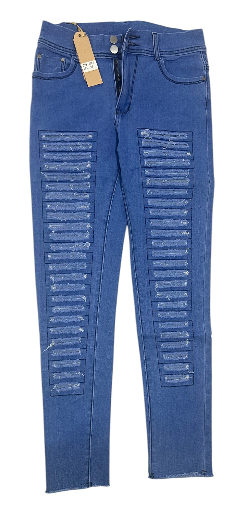 Women Ripped Denim Jeans - Size 28