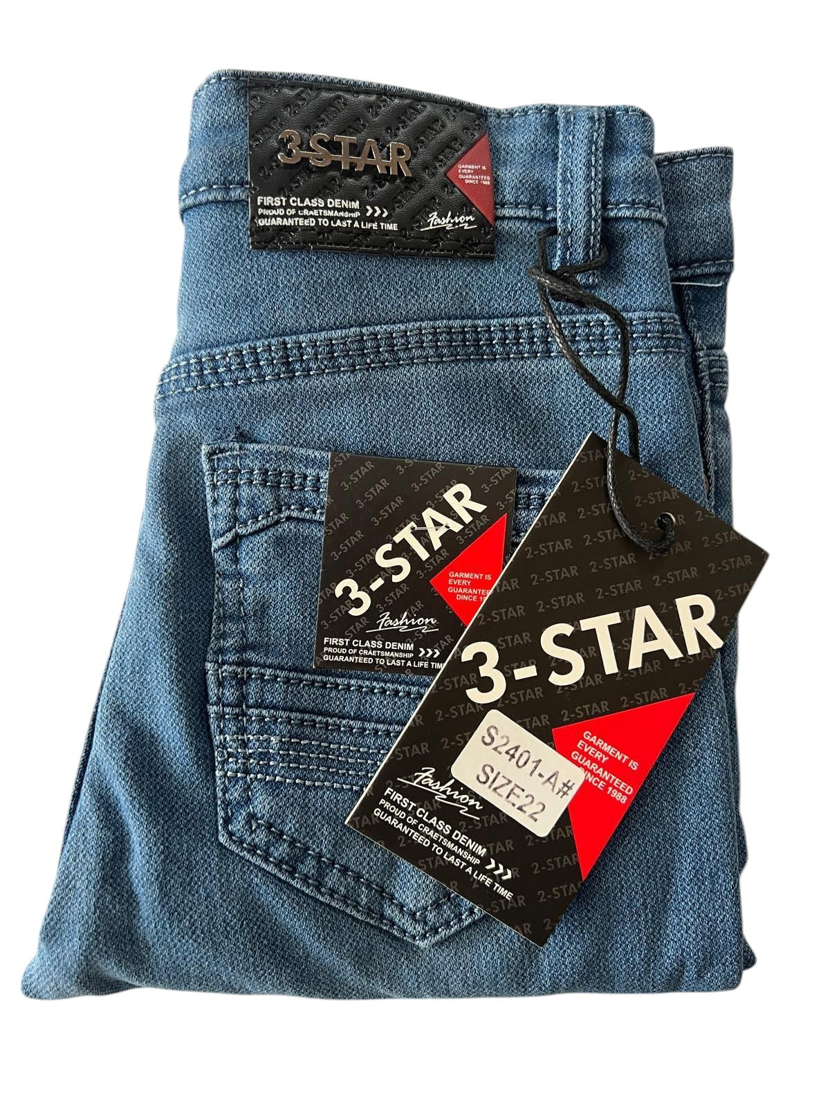 3-Star Denim Jeans for Women - Size 22