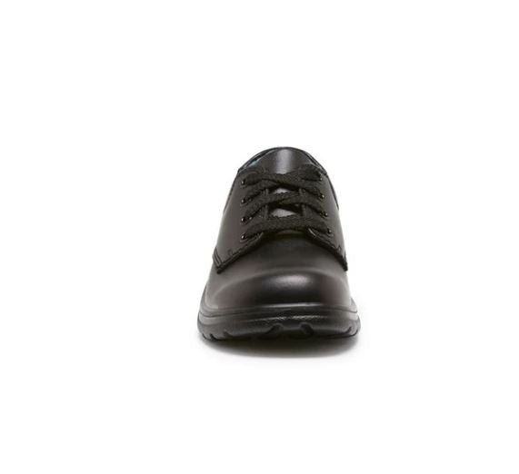 TES3 CLARKS SCHOOL Library Leather Black Shoes - 13.5 G