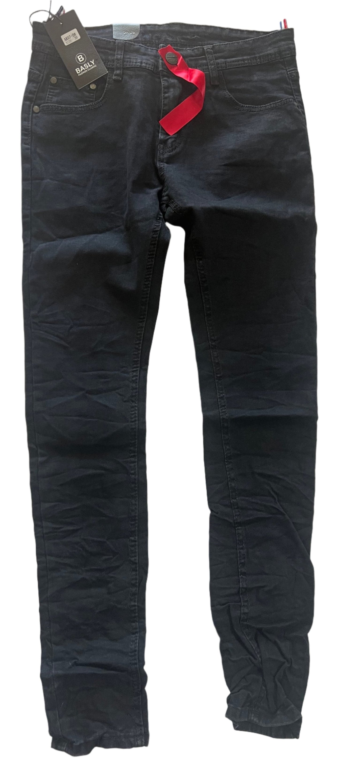 BASLY FASHION CLASSIC JEANS - Size 30 Black