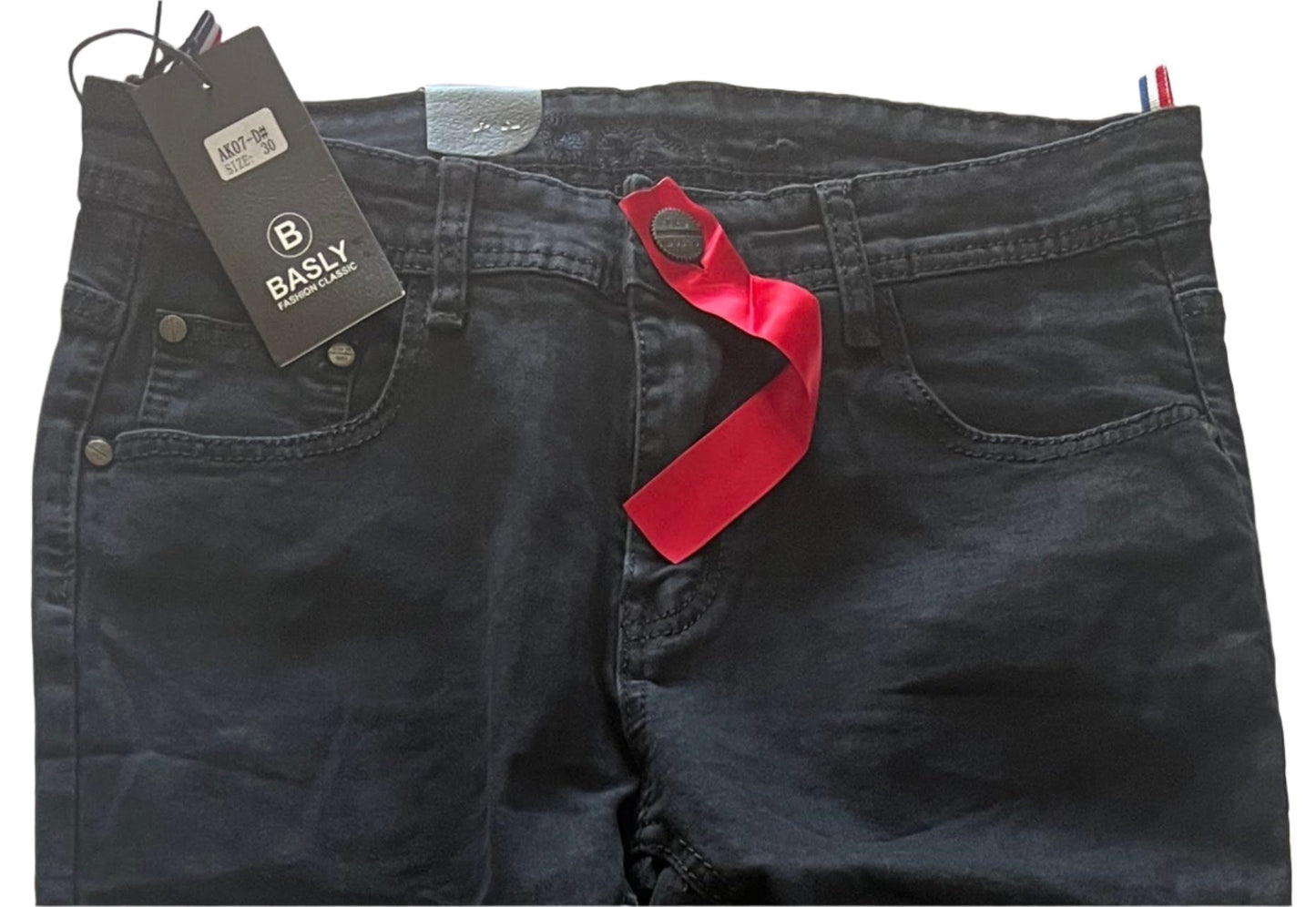 BASLY FASHION CLASSIC JEANS - Size 30 Black