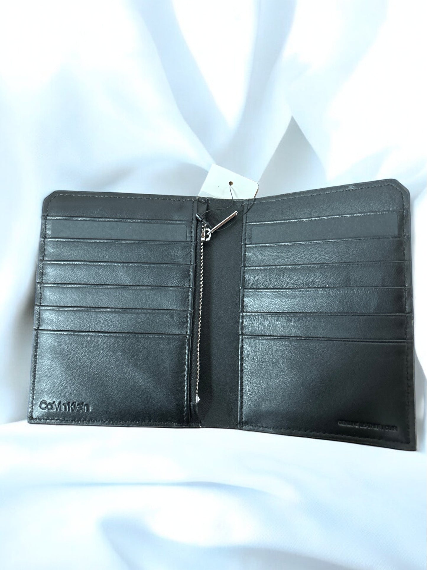 Calvin Klein Saffiano Leather Logo Wallet + Luggage Tag