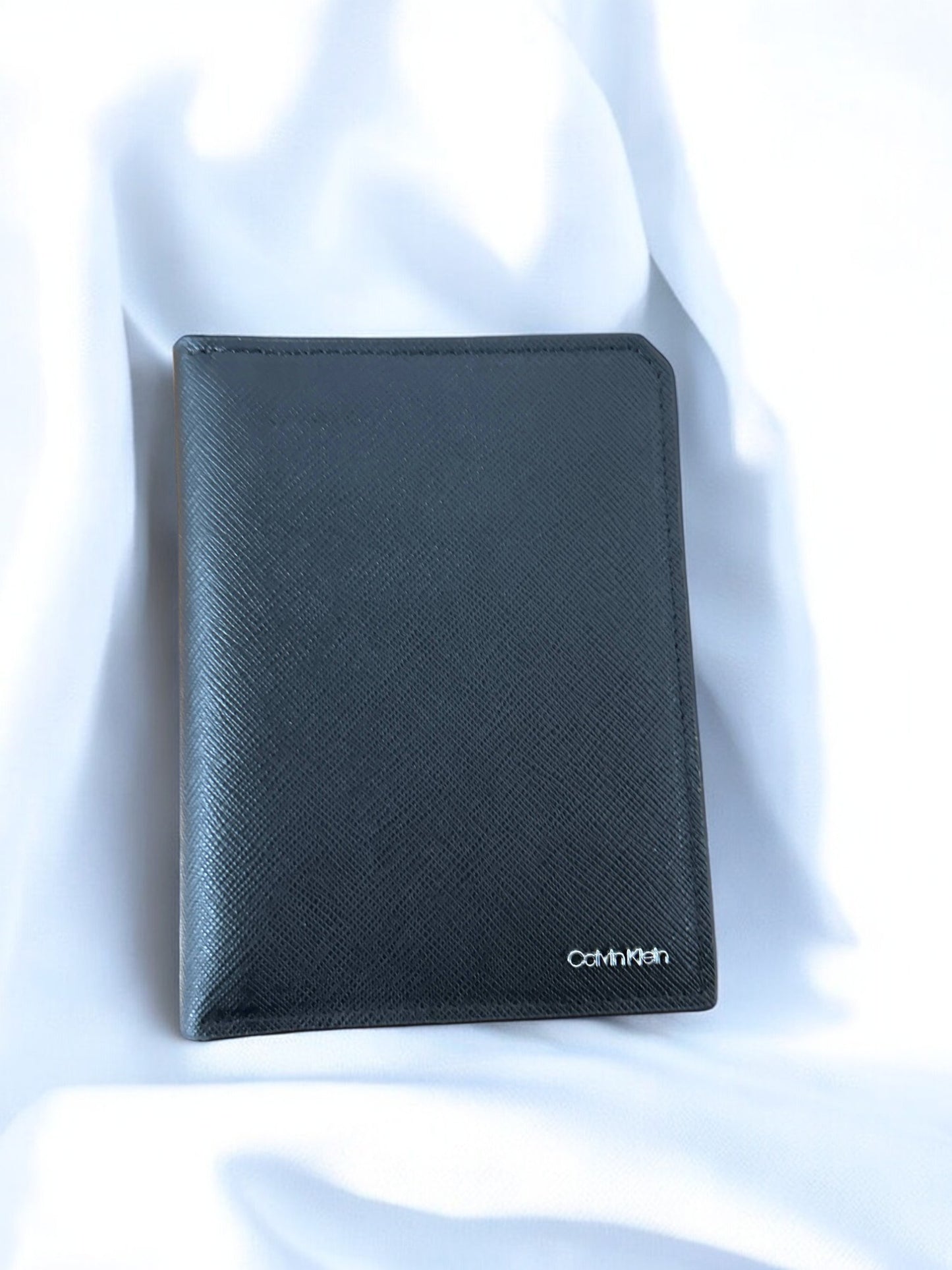 Calvin Klein Saffiano Leather Logo Wallet + Luggage Tag