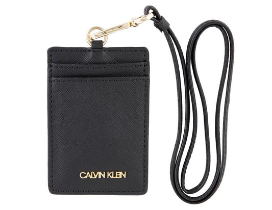 Calvin Klein Saffiano Card and ID Holder - Black