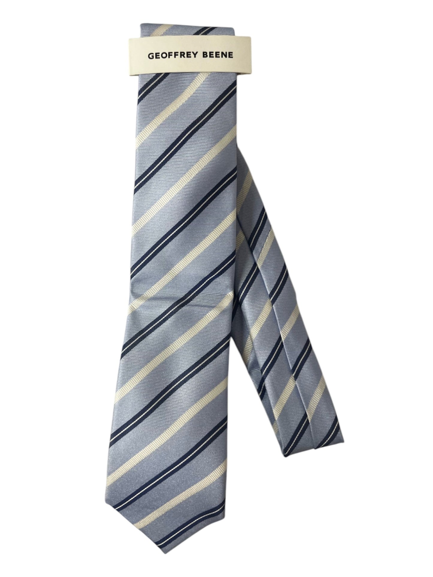 Geoffrey Beene Men's Tie – Light Blue Stripe Design