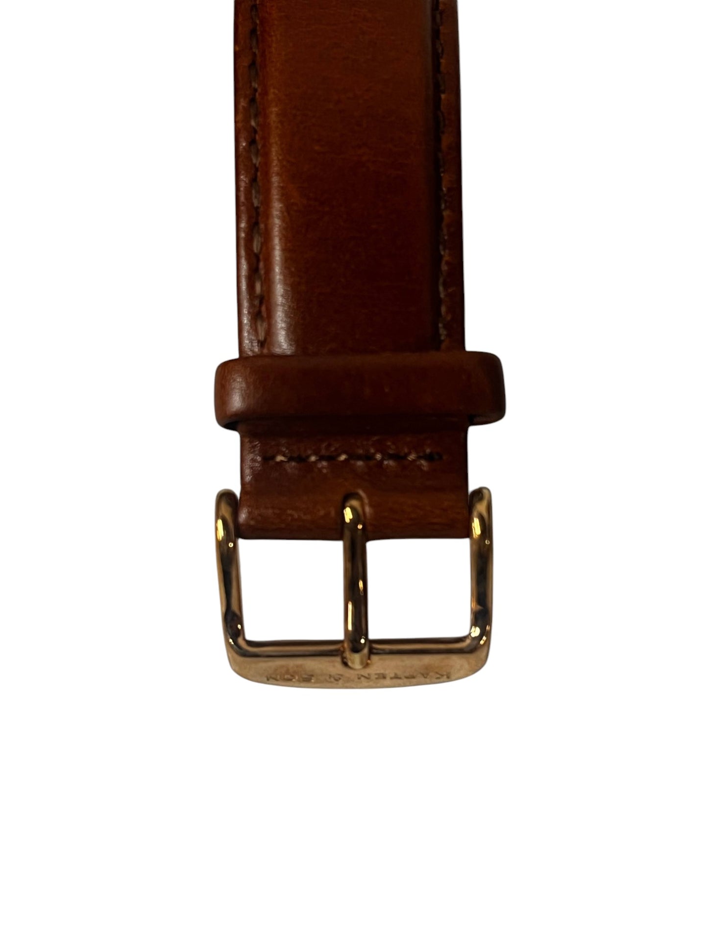 KAPTEN & SON CAMPUS BROWN LEATHER WATCH | WHITE