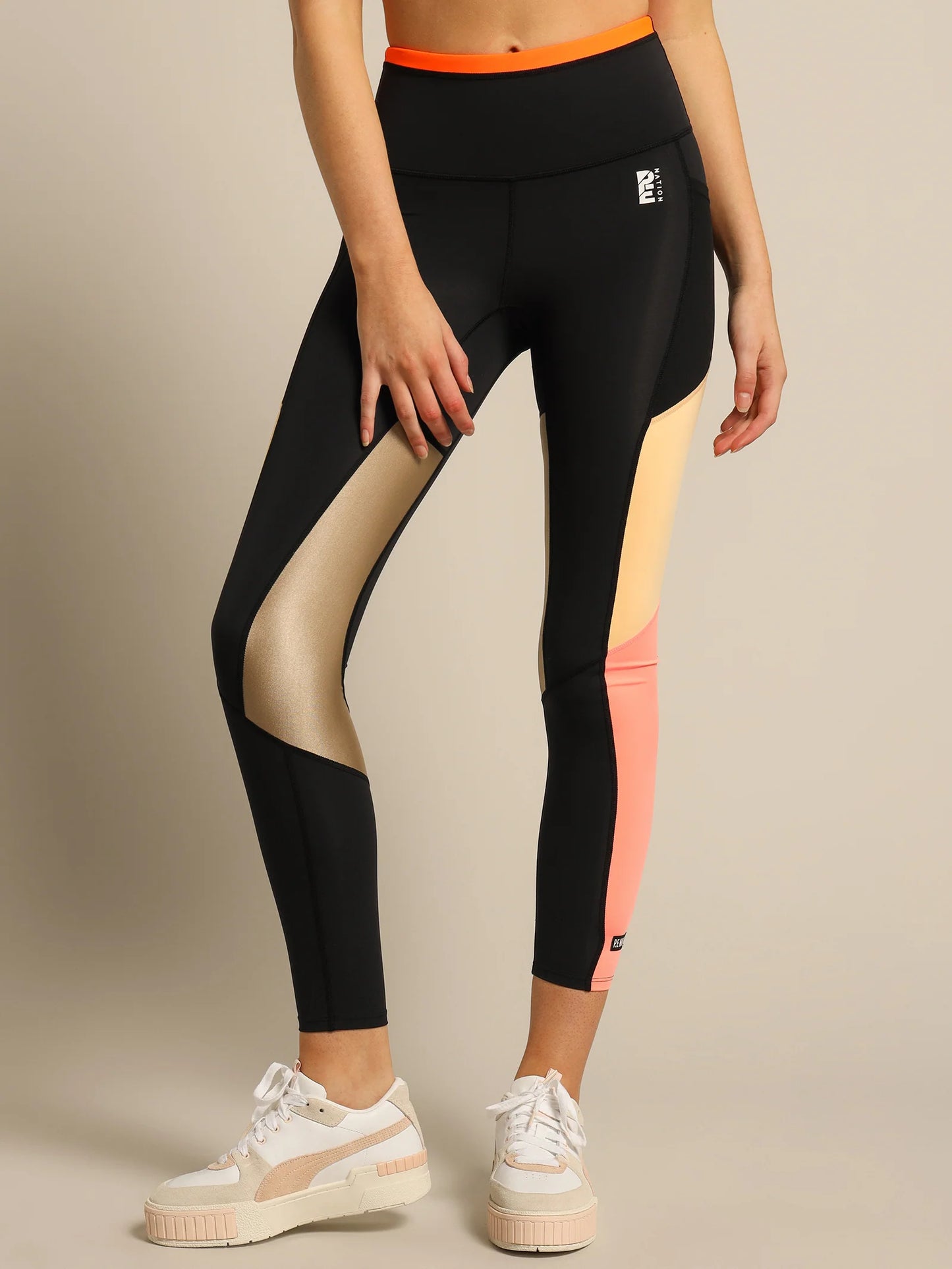 P.E NATION SCOREBOARD LEGGINGS - Size XS