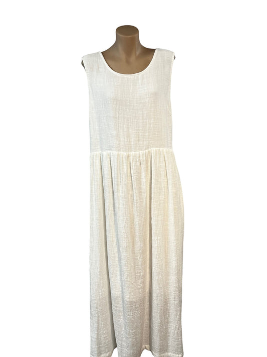 White Loose Cotton Dress