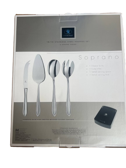 Strachan Soprano 4 Piece 18/10 Stainless Steel Hostess Set