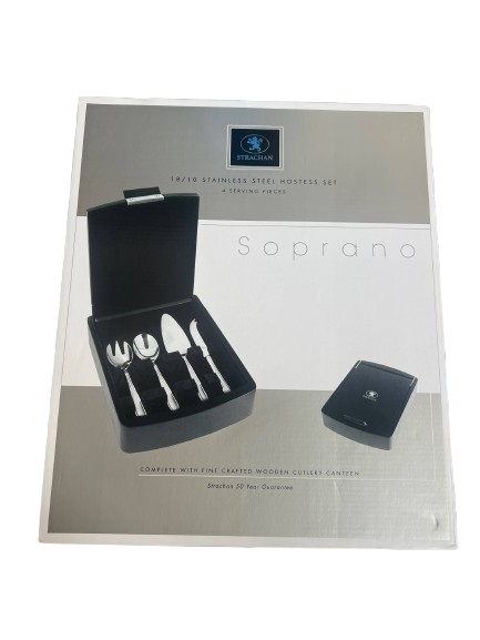 Strachan Soprano 4 Piece 18/10 Stainless Steel Hostess Set