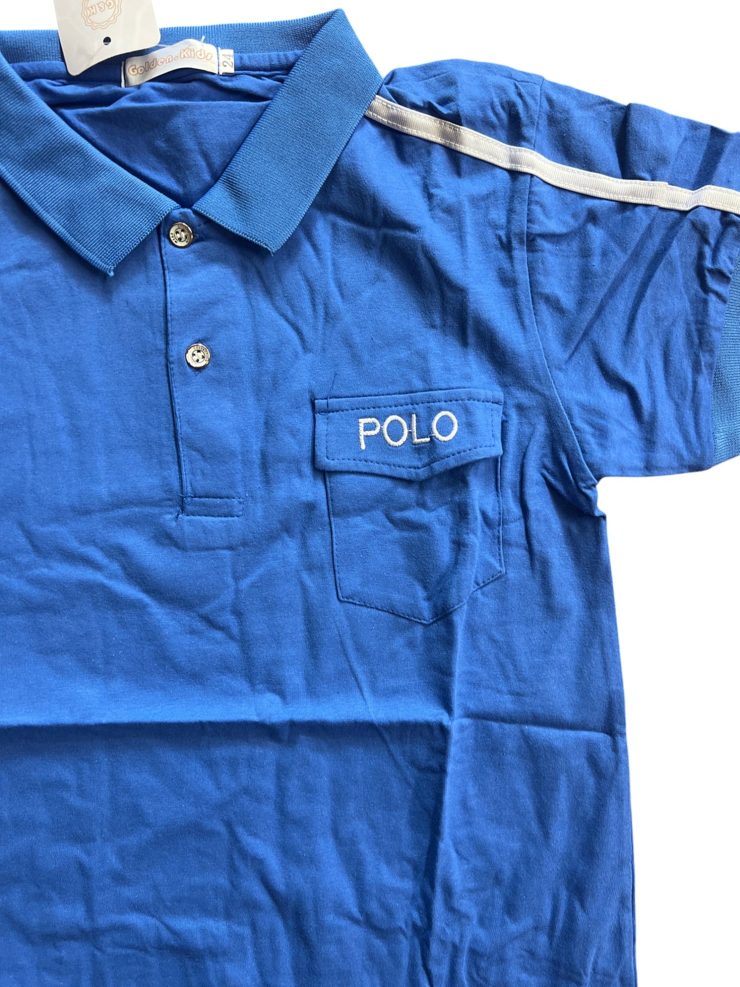 Blue Polo Kids T-shirt with Collar for Boys