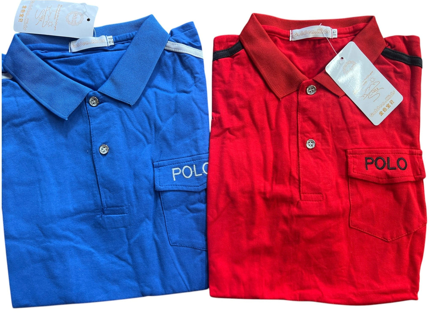 Blue Polo Kids T-shirt with Collar for Boys