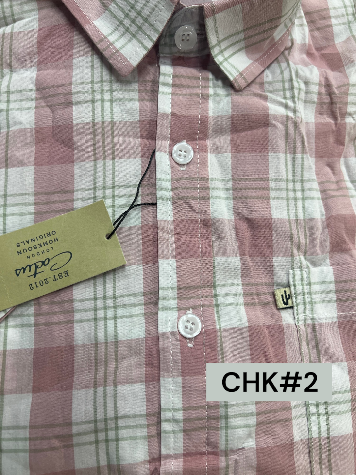 Cactus Checkered Polo for Men - Medium