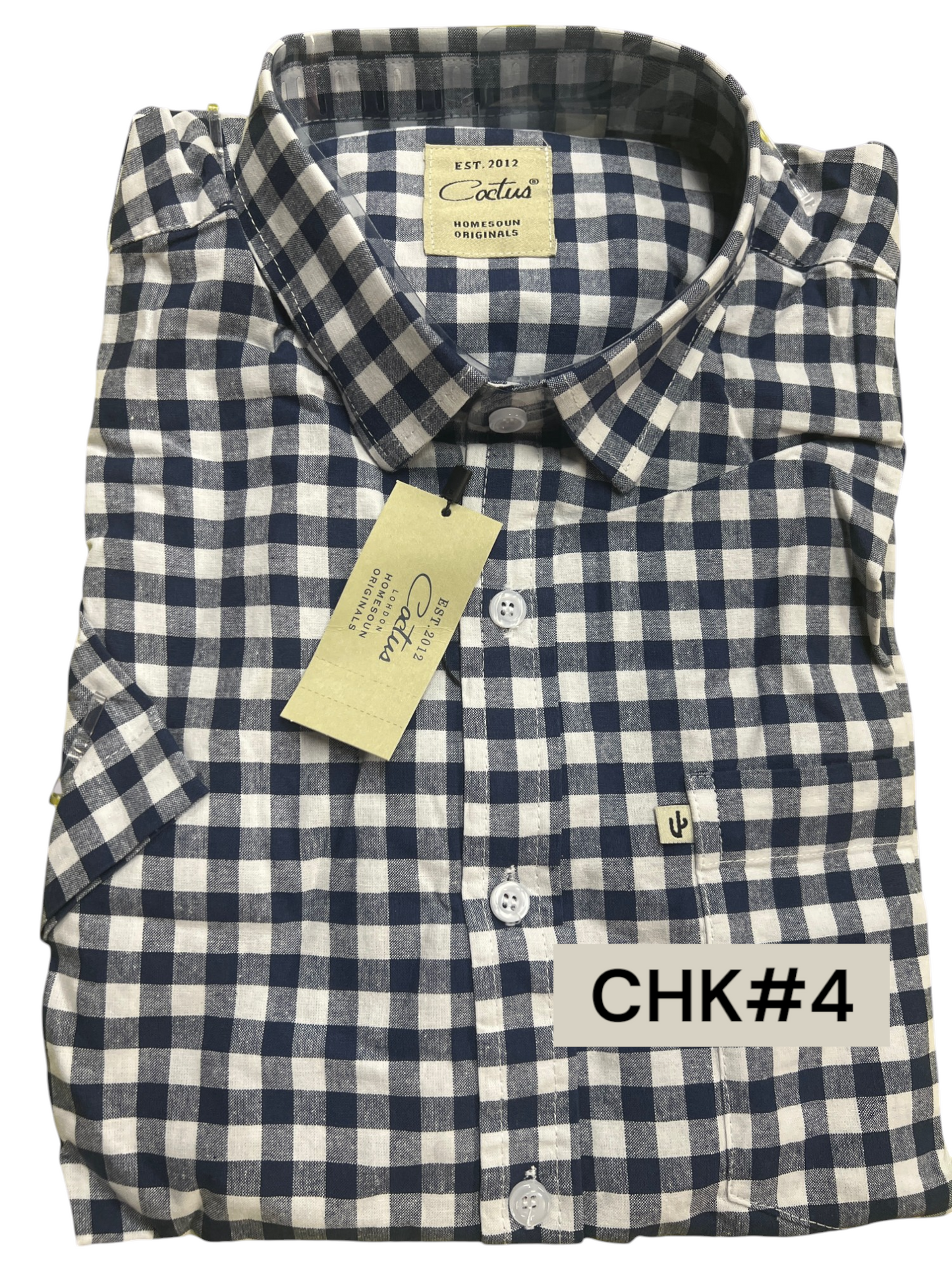 Cactus Checkered Polo for Men - 2XL