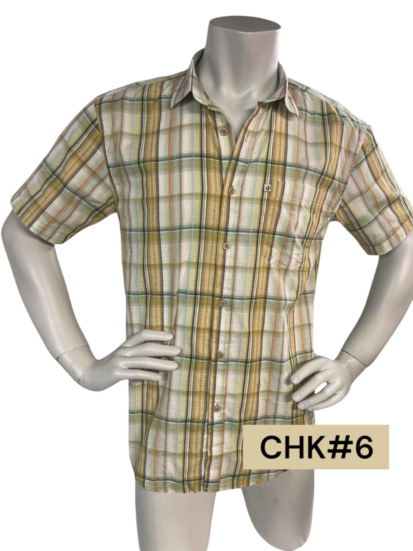 Cactus Checkered Polo for Men - Medium