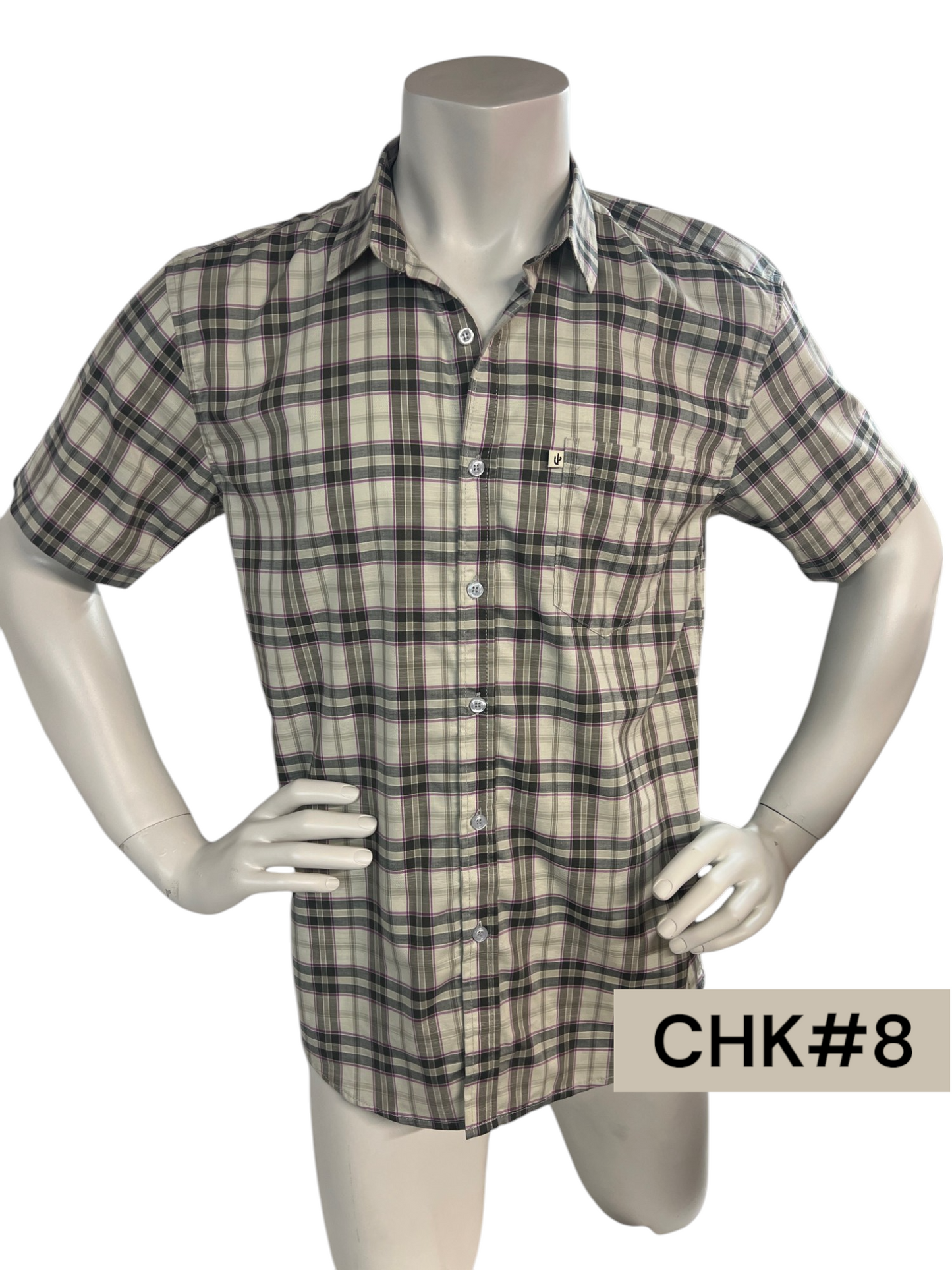 Cactus Checkered Polo for Men - Medium