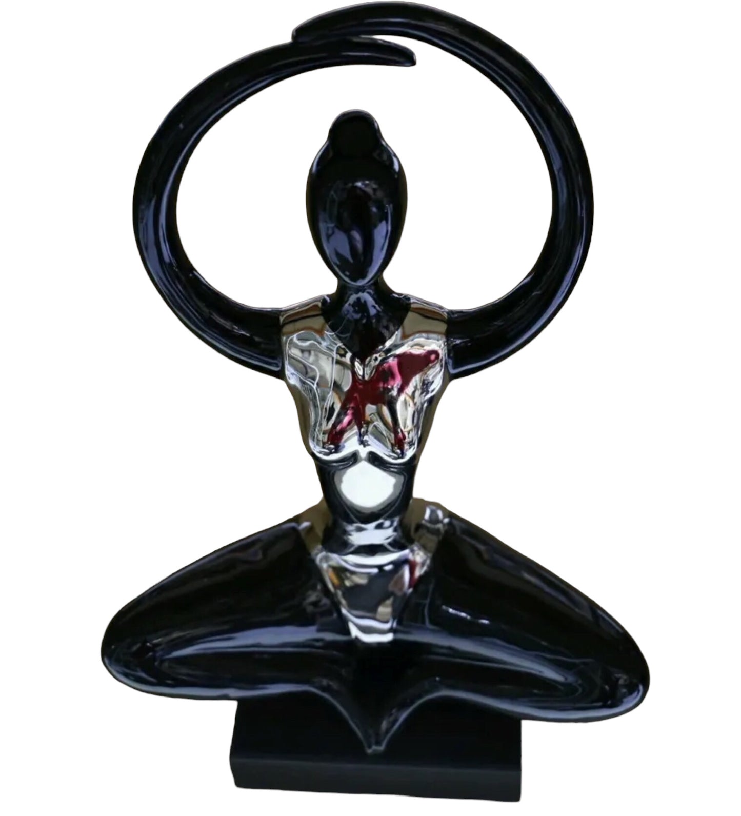 Posing Ballerina Black and Silver Ornament/Figurine