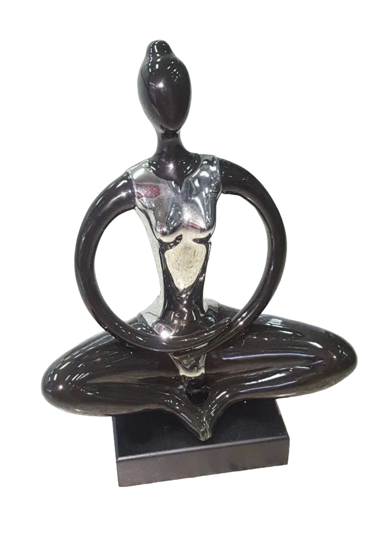 Posing Ballerina Black and Silver Ornament/Figurine