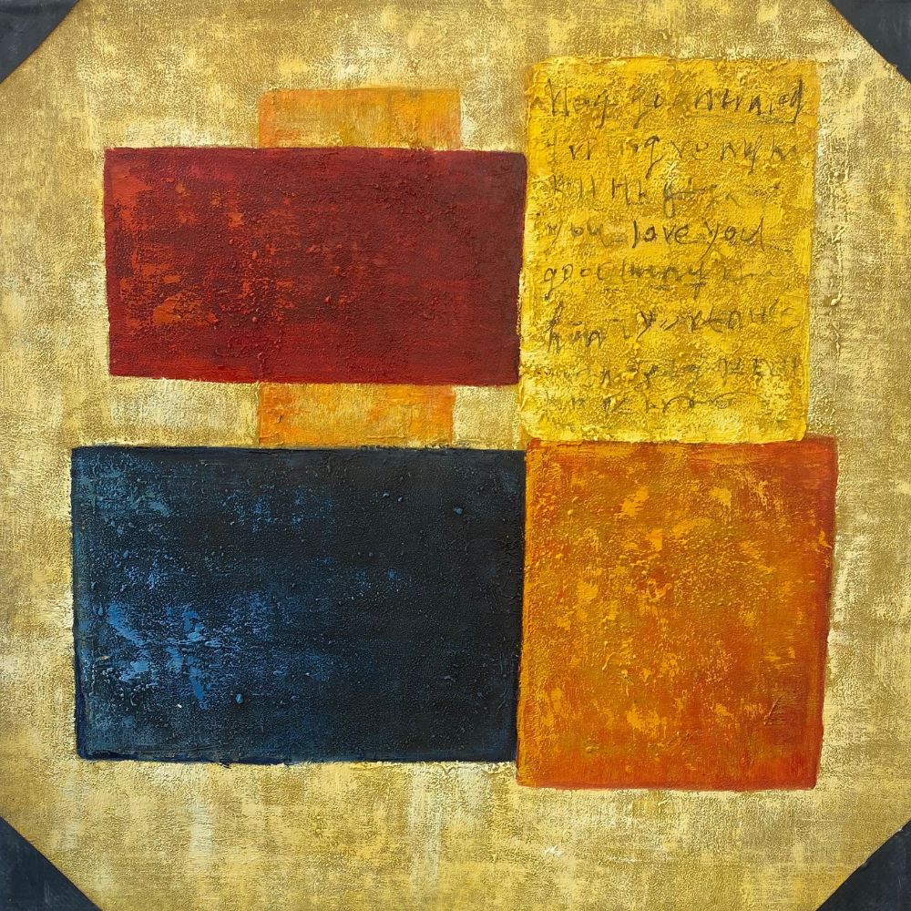 Chromatic Brilliance: Gilded Harmony Painting