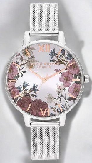 Olivia Burton Floral Watch - Mesh Strap