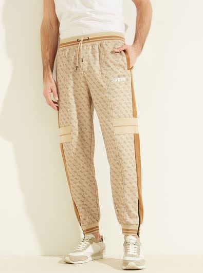 GUESS Men's Beige Blanco Trackpants – Size XL