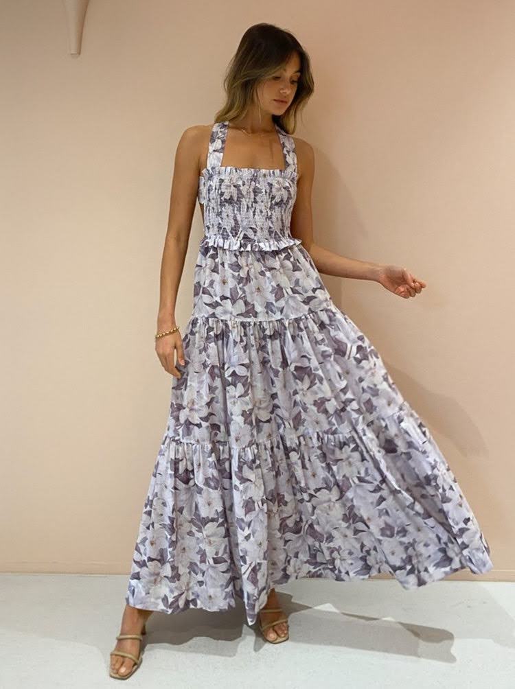 Bec And Bridge Gardenia Cotton Maxi Dress In Print