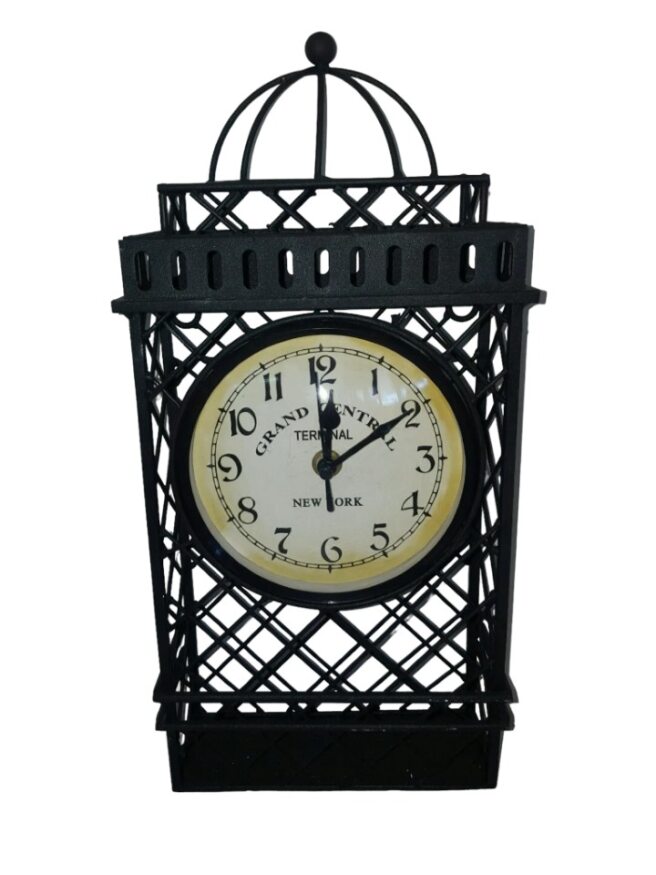 Black Wrought Iron Erin Clock