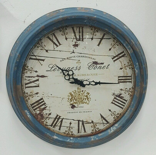 Berenger Blue Vintage Wall Clock