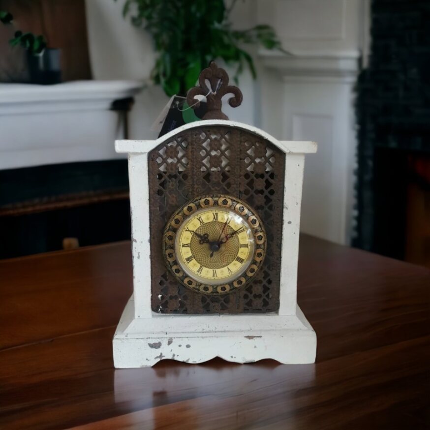 Burleigh Distressed Vintage Style Desk Clock