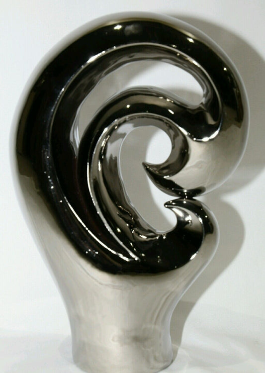 Silver / Chrome Swirl Ornament