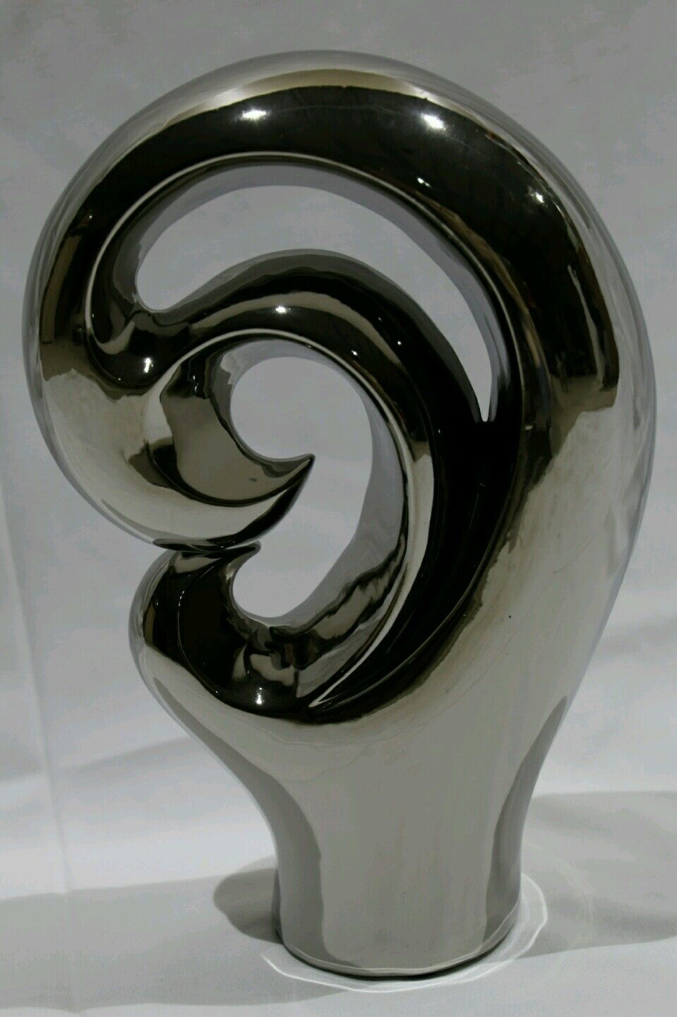 Silver / Chrome Swirl Ornament