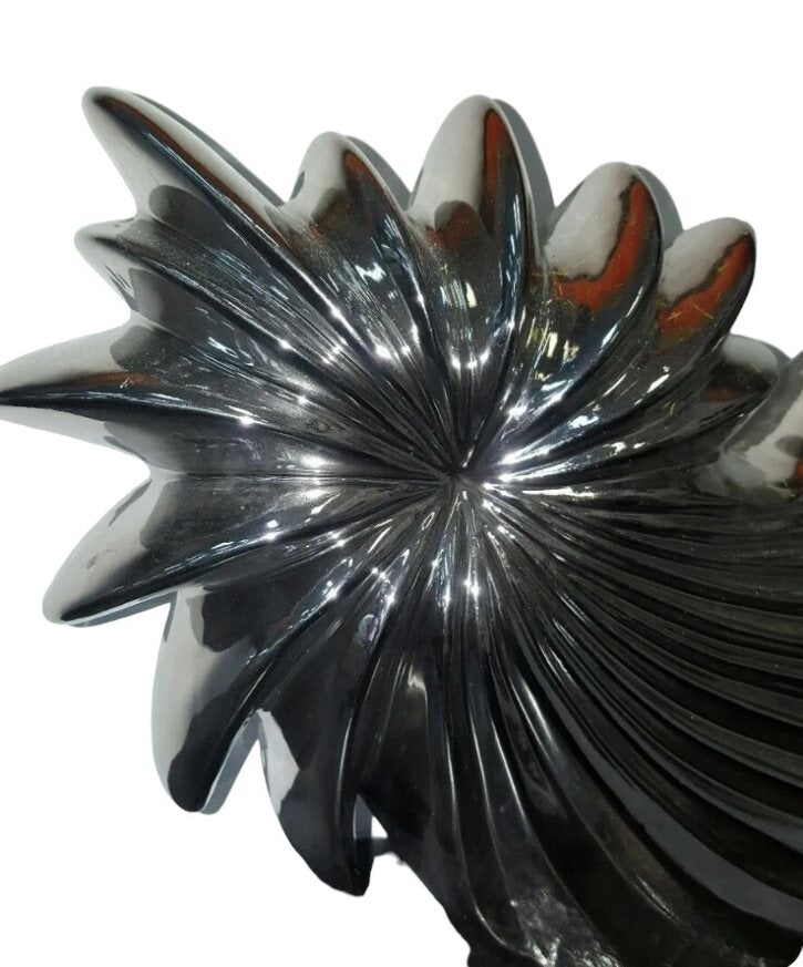 Chrome Sea Shell Vase / Ornament