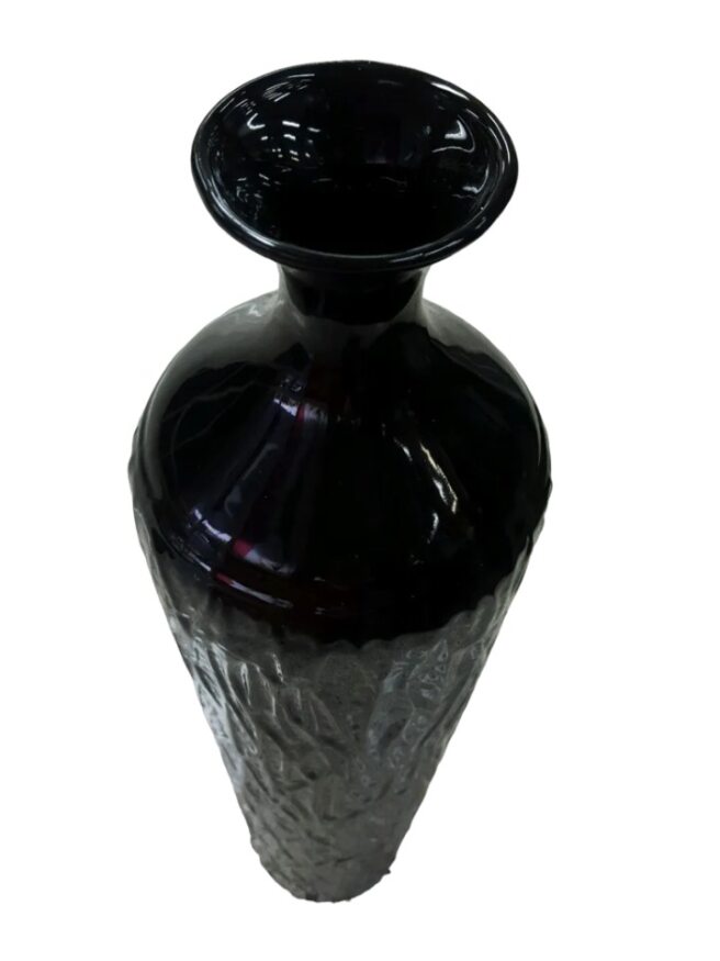 Black Textured Ceramic Vase Large