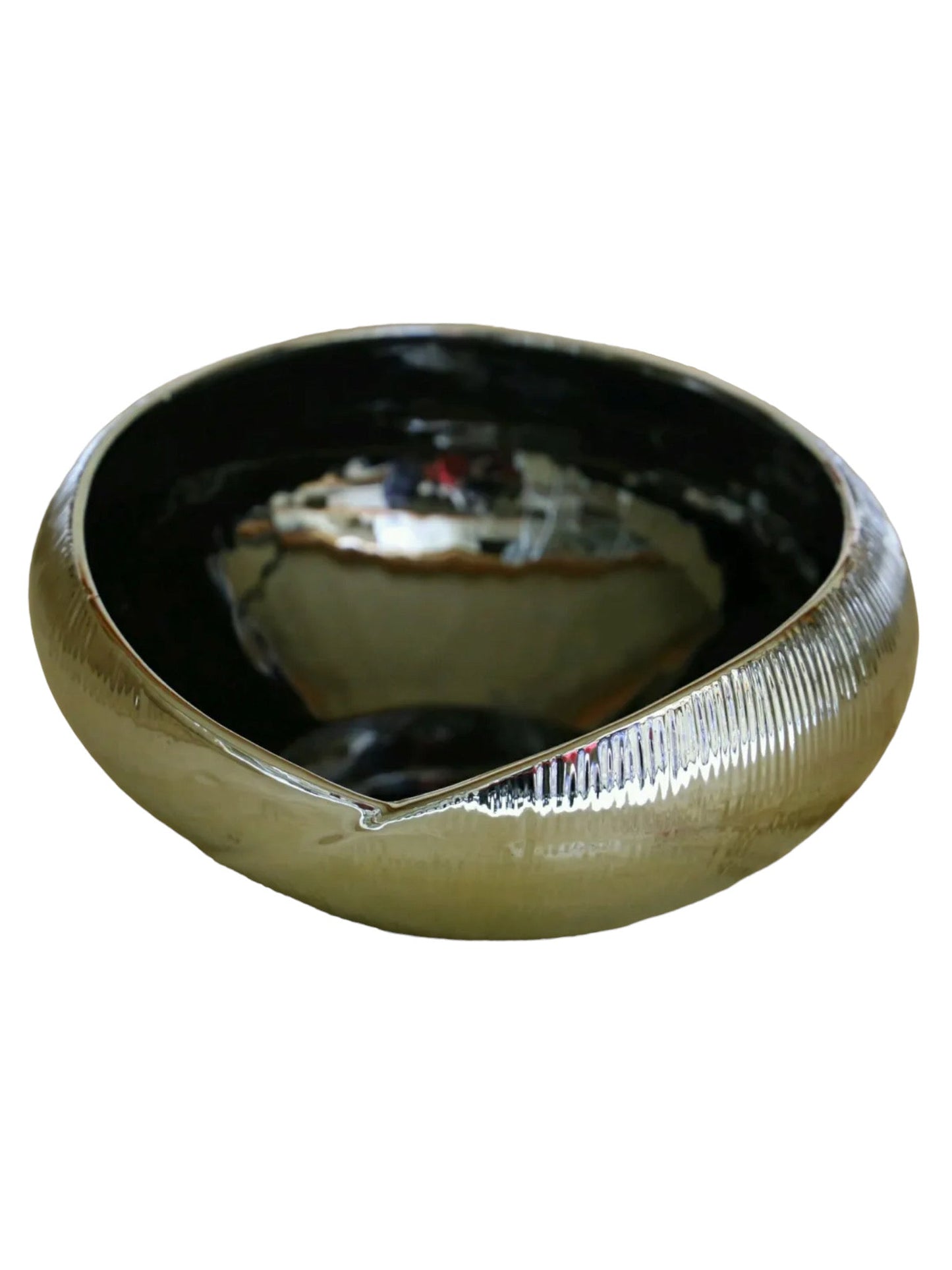 Silver and Black Decorative Bowl